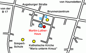 Anfahrtsplan zum Kindergarten "Martin-Luther"