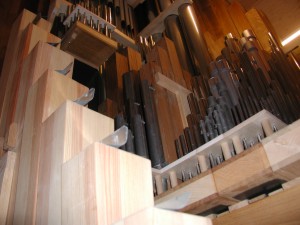Innenleben der Orgel in der St. Johanneskirche