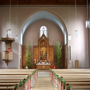 Innenraum der Johanneskirche Königsbrunn